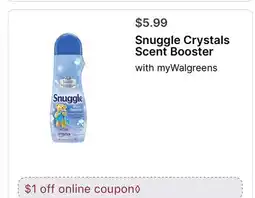Walgreens Snuggle Crystals Scent Booster offer