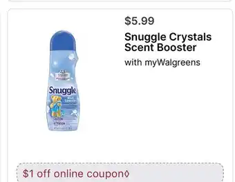 Walgreens Snuggle Crystals Scent Booster offer