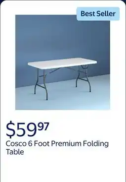 Walmart Cosco 6 Foot Premium Folding Table offer