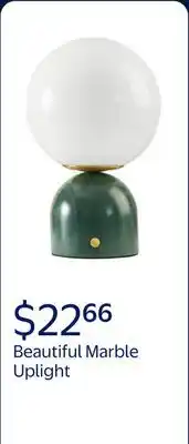 Walmart Beautiful Thyme Green Marble Uplight by Drew Barrymore offer