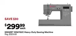 Michaels SINGer HD6700C Heavy-Duty Sewing machine offer