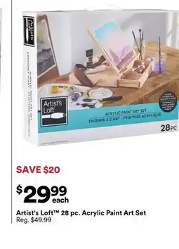 Michaels Artist's Loft 28 pc. Acrylic Paint Art Set offer