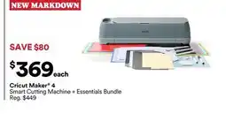 Michaels Cricut maker 4 Smart Cutting Machine + Essentials Bundle offer