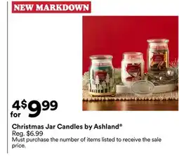 Michaels Christmas Jar Candles by Ashland offer