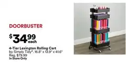 Michaels 4-Tier Lexington Rolling Cart offer