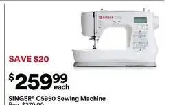 Michaels SINGER C5950 Sewing machine offer
