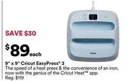 Michaels 9 x 9 Cricut EasyPress 3 offer