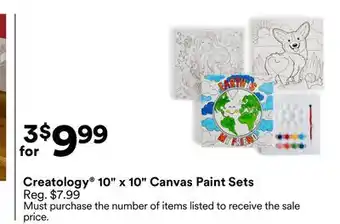 Michaels Creatology 10 x 10 Canvas Paint Sets offer
