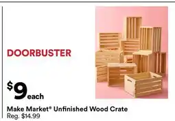 Michaels Make Market Unfinished Wood Crate offer