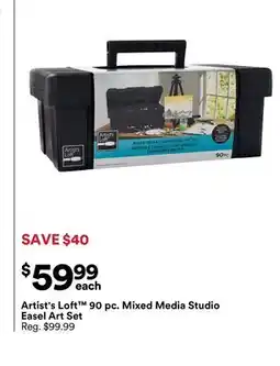 Michaels Artist's Loft 90 pc. mixed media Studio easel Art Set offer