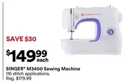 Michaels SINGer m3400 Sewing machine offer