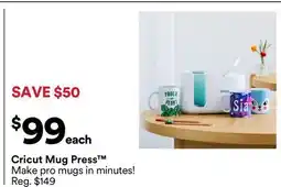 Michaels Cricut mug Press offer