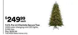 Michaels 7.5 ft. Pre-Lit Charlotte Spruce Tree offer