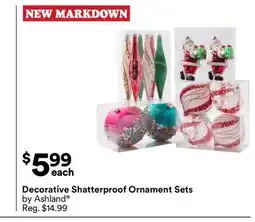 Michaels Decorative Shatterproof ornament Sets by Ashland offer