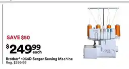 Michaels Brother 1034D Serger Sewing machine offer