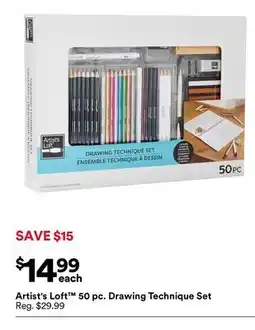 Michaels Artist's Loft 50 pc. Drawing Technique Set offer