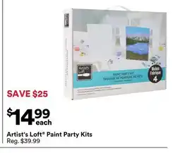 Michaels Artist's Loft Paint Party Kits offer