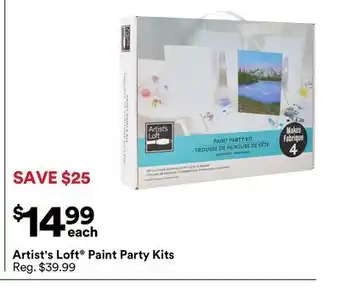 Michaels Artist's Loft Paint Party Kits offer