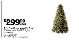 Michaels 9 ft. Pre-Lit Jackson Fir Tree offer
