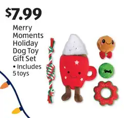 Aldi Merry Moments Holiday Dog Toy Gift Set offer