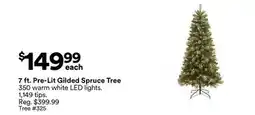 Michaels 7 ft. Pre-Lit Gilded Spruce Tree offer