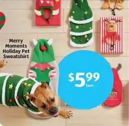 Aldi Merry Moments Holiday Pet Sweatshirt offer
