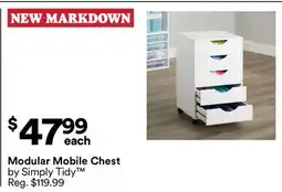 Michaels modular mobile Chest by Simply Tidy offer