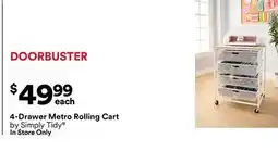 Michaels 4-Drawer Metro Rolling Cart offer