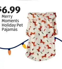 Aldi Merry Moments Holiday Pet Pajamas offer