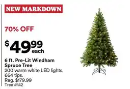 Michaels 6 ft. Pre-Lit Windham Spruce Tree offer