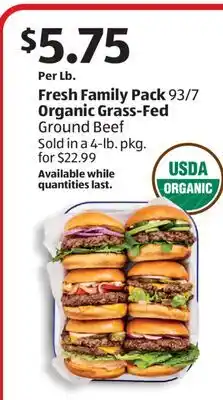Aldi Fresh Family Pack 93/7 Organic Grass-Fed offer