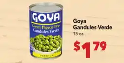 Vallarta Supermarkets Goya Gandules Verde offer