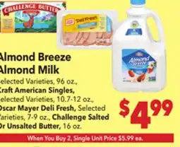 Vallarta Supermarkets Almond Breeze Almond Milk offer