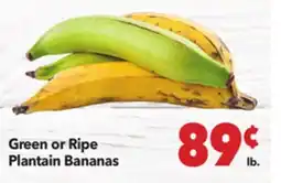 Vallarta Supermarkets Green or Ripe / Plantain Bananas offer