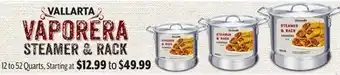 Vallarta Supermarkets VALLARTA VAPORERA-STEAMER---- STEAMER & RACK offer