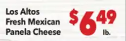 Vallarta Supermarkets Los Altos Fresh Mexican Panela Cheese offer