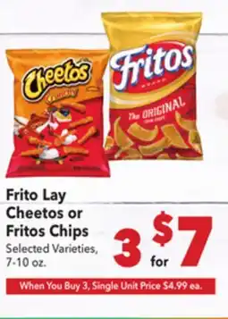 Vallarta Supermarkets Frito Lay Cheetos or Fritos Chips offer