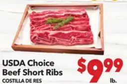 Vallarta Supermarkets USDA Choice Beef Short Ribs / COSTILLA DE RES offer