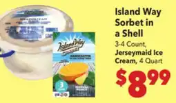 Vallarta Supermarkets Island Way Sorbet in a Shell offer