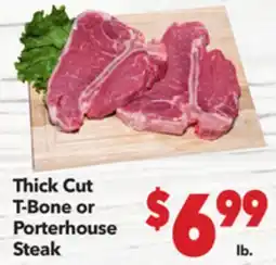 Vallarta Supermarkets Thick Cut T-Bone or Porterhouse Steak offer