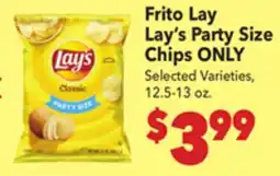 Vallarta Supermarkets Frito Lay Lay's Party Size Chips ONLY offer