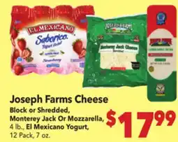 Vallarta Supermarkets Joseph Farms Cheese offer