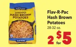 Vallarta Supermarkets Flav-R-Pac Hash Brown Potatoes offer