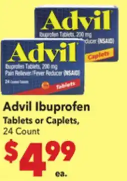 Vallarta Supermarkets Advil Ibuprofen Tablets or Caplets offer