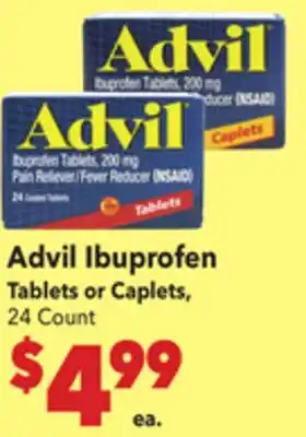 Vallarta Supermarkets Advil Ibuprofen Tablets or Caplets offer