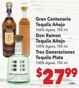 Vallarta Supermarkets Gran Centenario Tequila Añejo offer