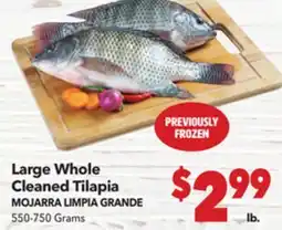 Vallarta Supermarkets Large Whole Cleaned Tilapia | MOJARRA LIMPIA GRANDE offer