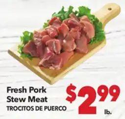 Vallarta Supermarkets Fresh Pork Stew Meat / TROCITOS DE PUERCO offer