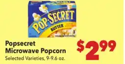 Vallarta Supermarkets Popsecret Microwave Popcorn offer