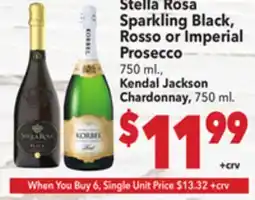 Vallarta Supermarkets Stella Rosa Sparkling Black, Rosso or Imperial Prosecco offer